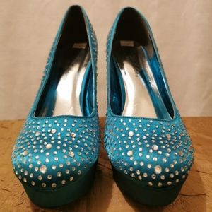 Sparkly Blue Heels